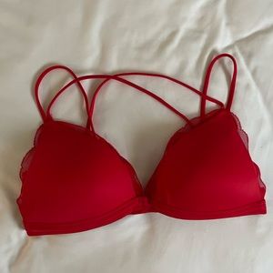 Red PINK bralette size M❣️